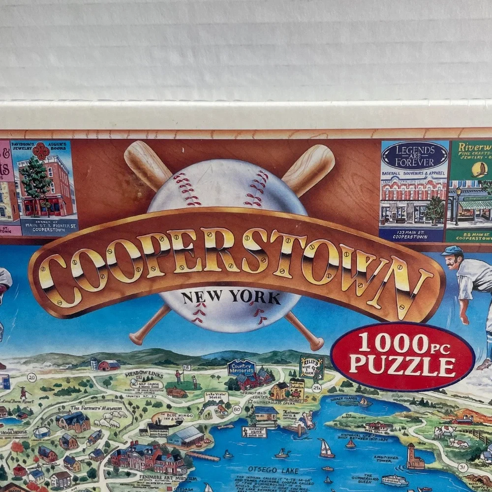 Vtg Baseball Hall Of Fame Cooperstown NY White Mountain Puzzles #18 1000 Pc Gift